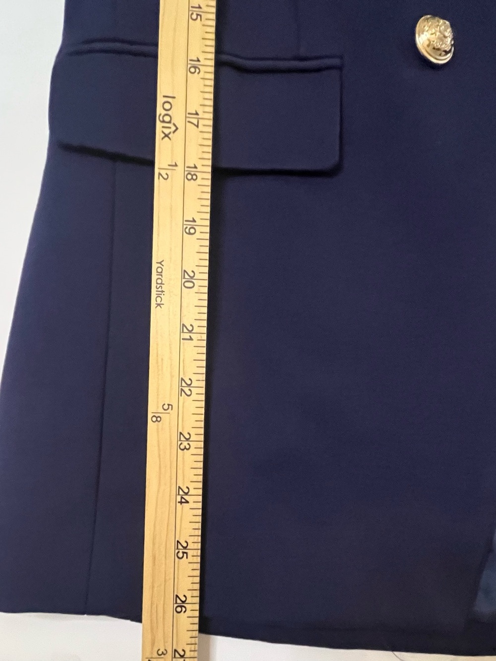 Anthropologie Dolan Navy Ponte Military Blazer Gold Buttons S - Picture 11 of 16